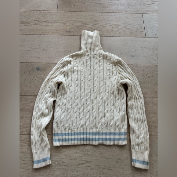 Ralph Lauren cotton cable  turtleneck sweater M - Picture 2 of 4